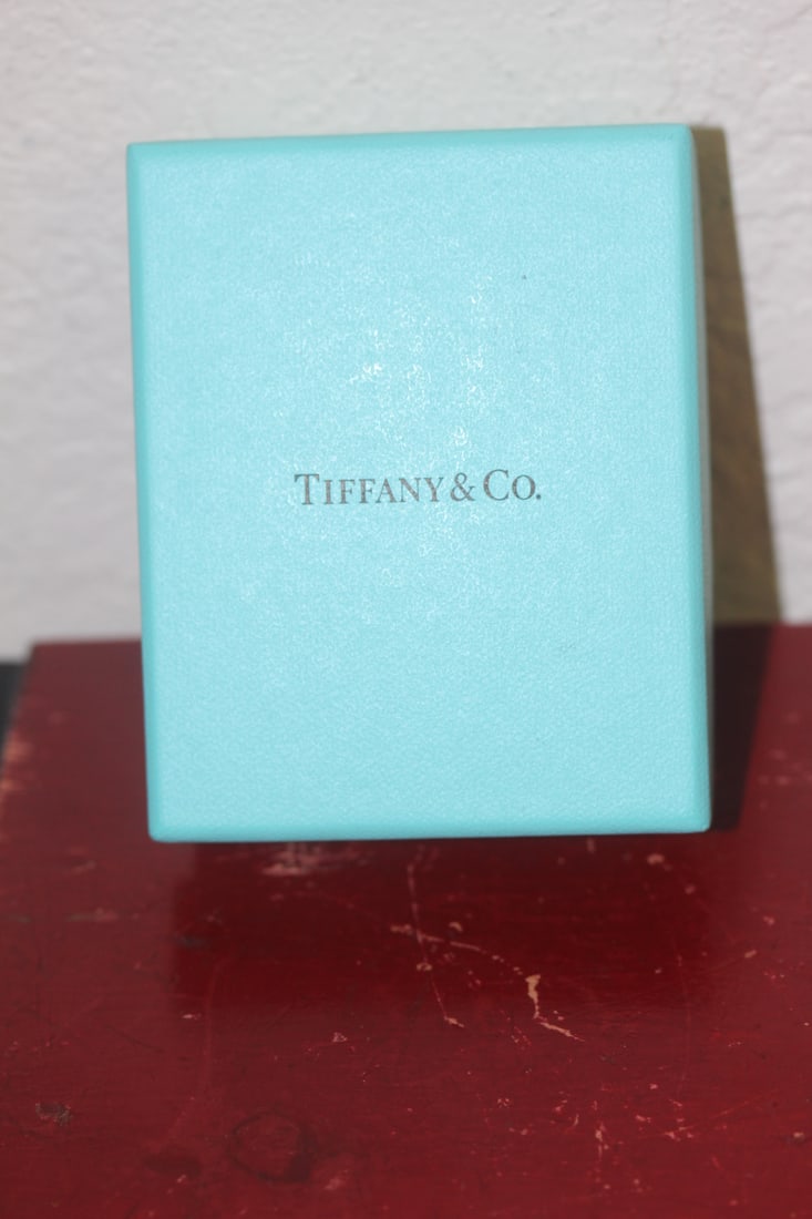 Genuine Tiffany and Company Box: 3" x 3 3/4" in overall