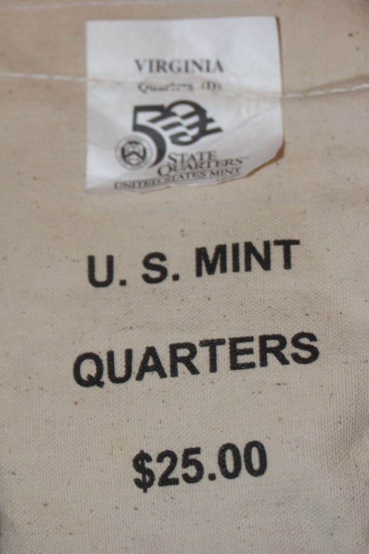 50 States US Mint Quarters $25 Bag: state as shown - sealed
