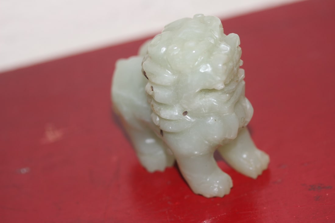 Chinese Jade Lion: 2 1/4" across