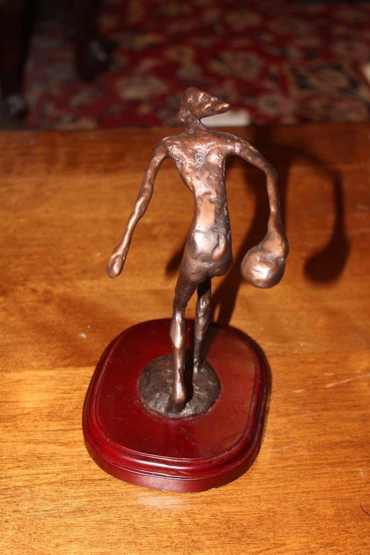 Bronze Bowling Statue - 3