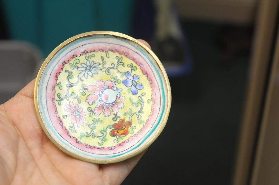 Antique Chinese Enamel Dish (1 of 3)