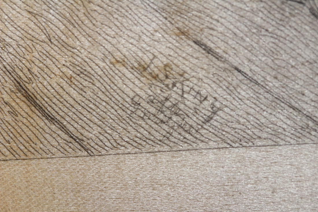 Dated 1885 Etching on Silk - 10