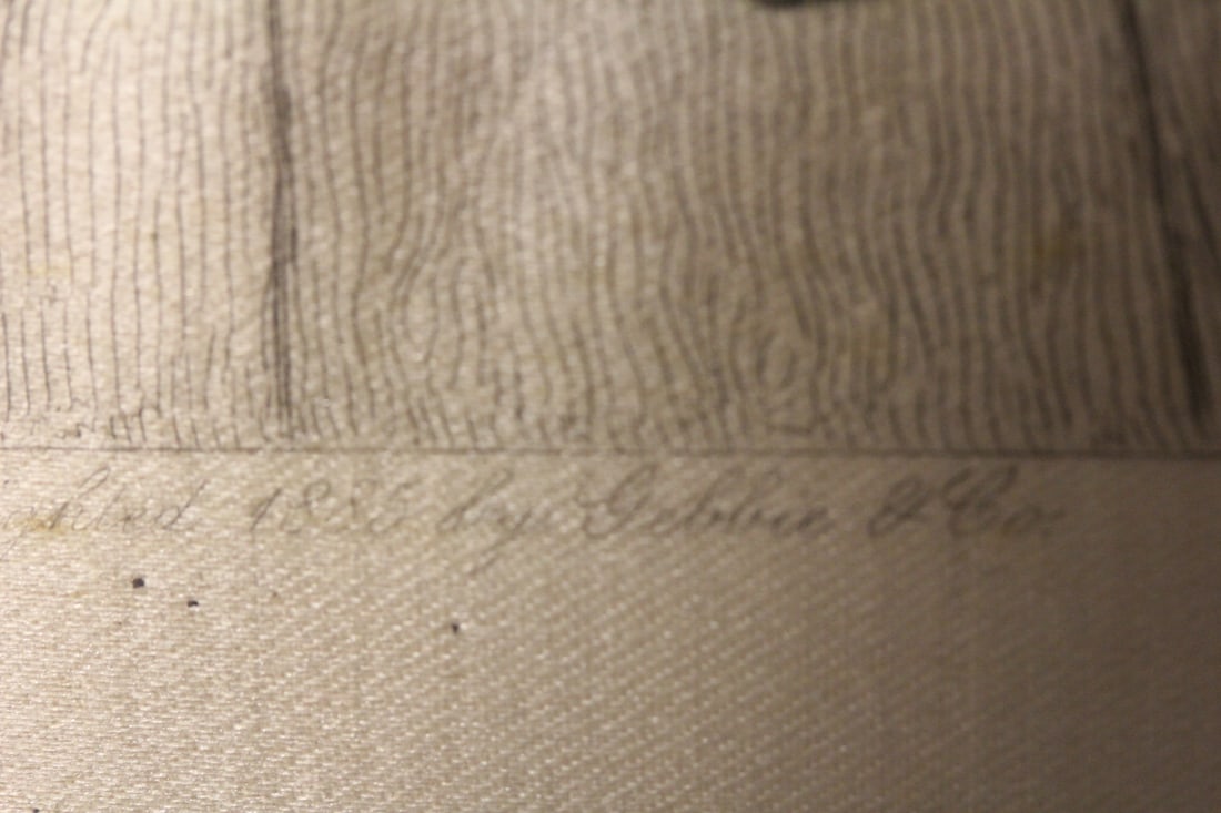 Dated 1885 Etching on Silk - 11