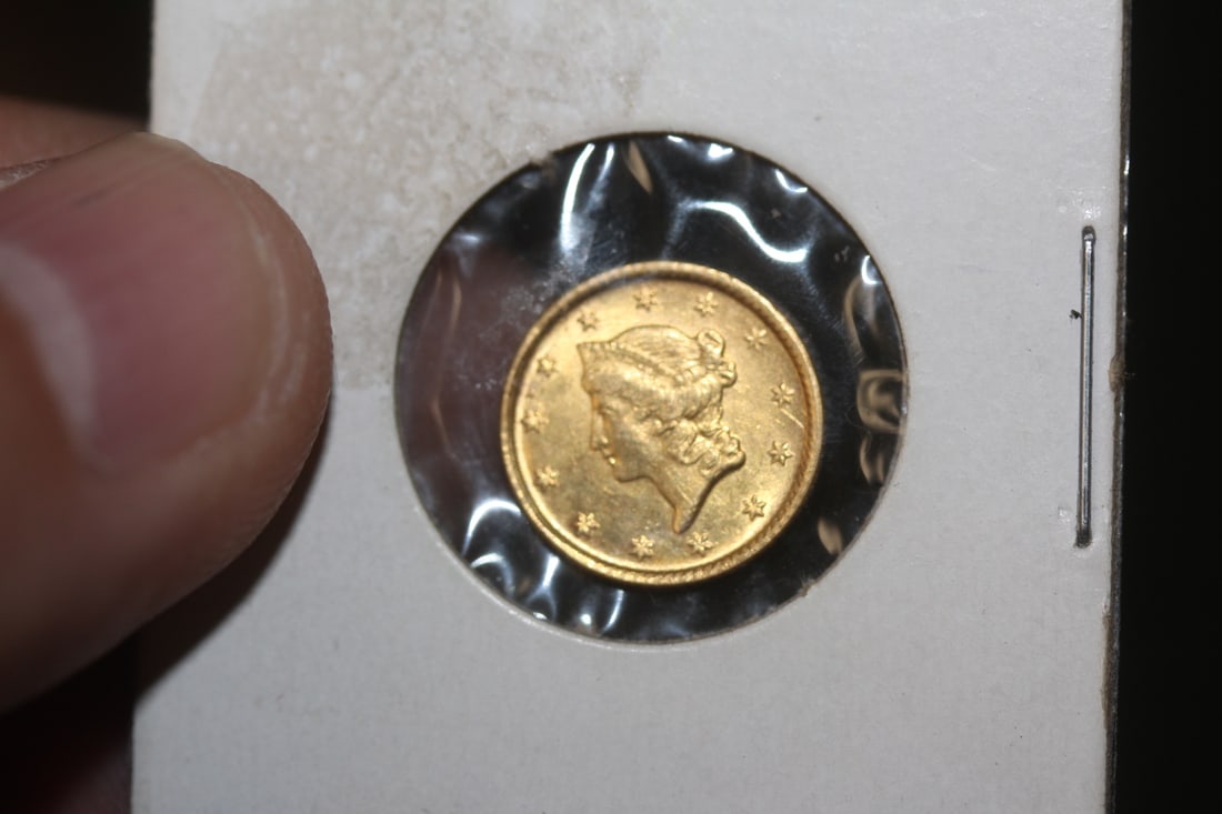 1854 US Liberty $1.00 Gold Coin (1 of 3)