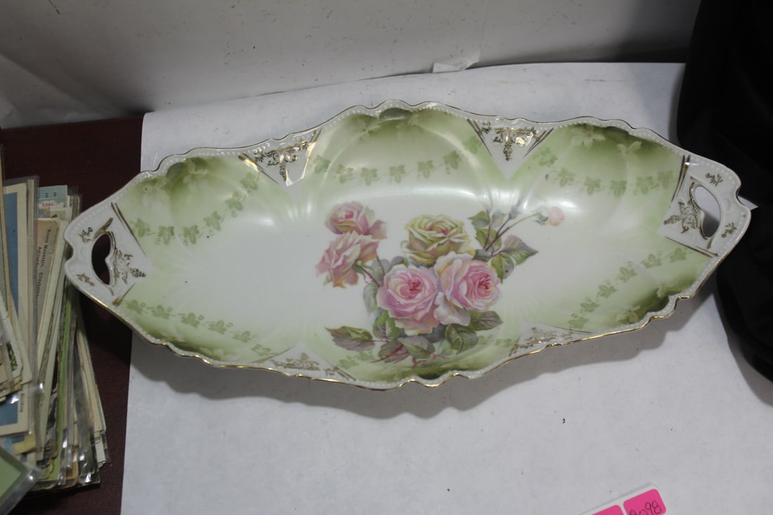 A German R.S. Prussia Two Handle Bowl: 19th century - 13 3/4" across