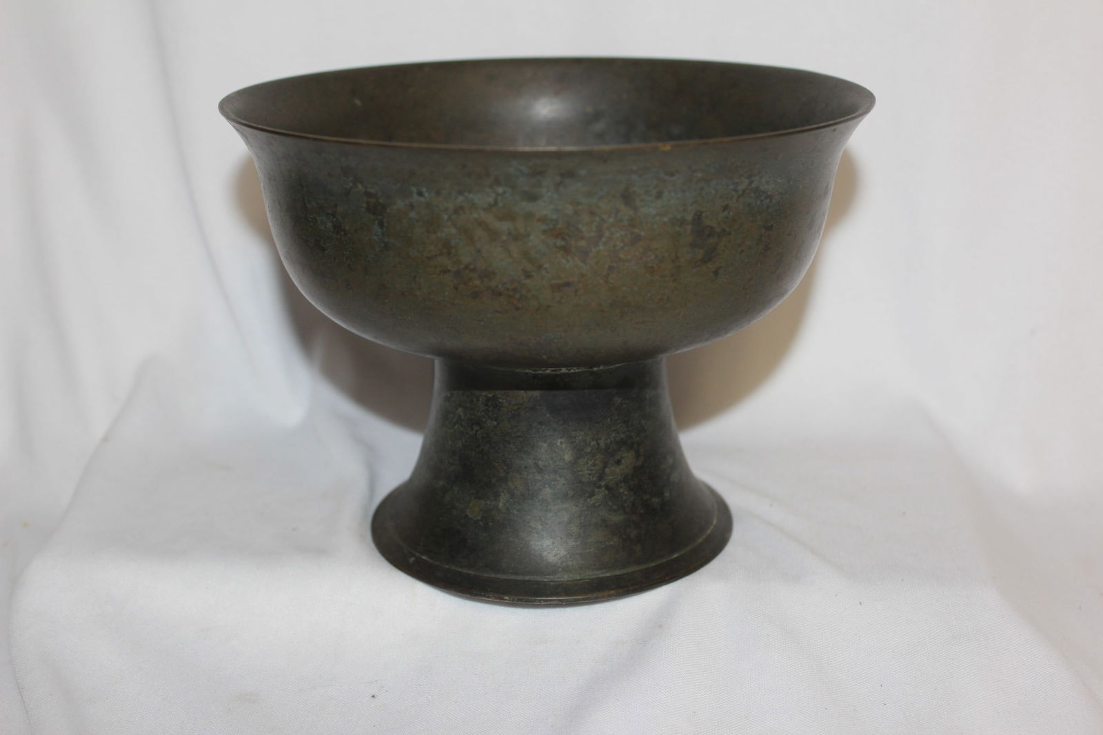 A Possibly Korean Stem Bowl: Bronze - 6 7/8" in diameter