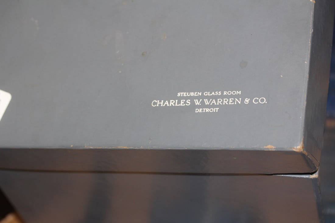 Signed Steuben Crystal Vase - 9