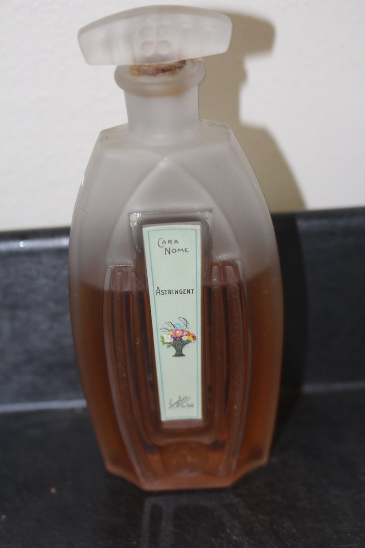 Rare Cara Nome Astrigent Bottle: possibly deco period - 2/3 full