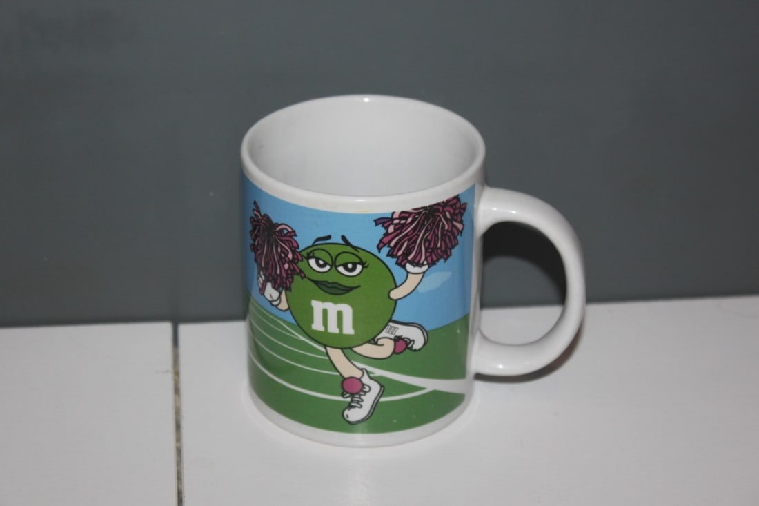 Assorted Lot of M&M's Candy Collectables: Red Chef, Coffe Mug -Train and Candy Toppers and Candy Fan