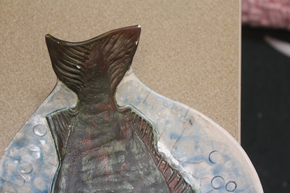 Ceramic fish plate - 6