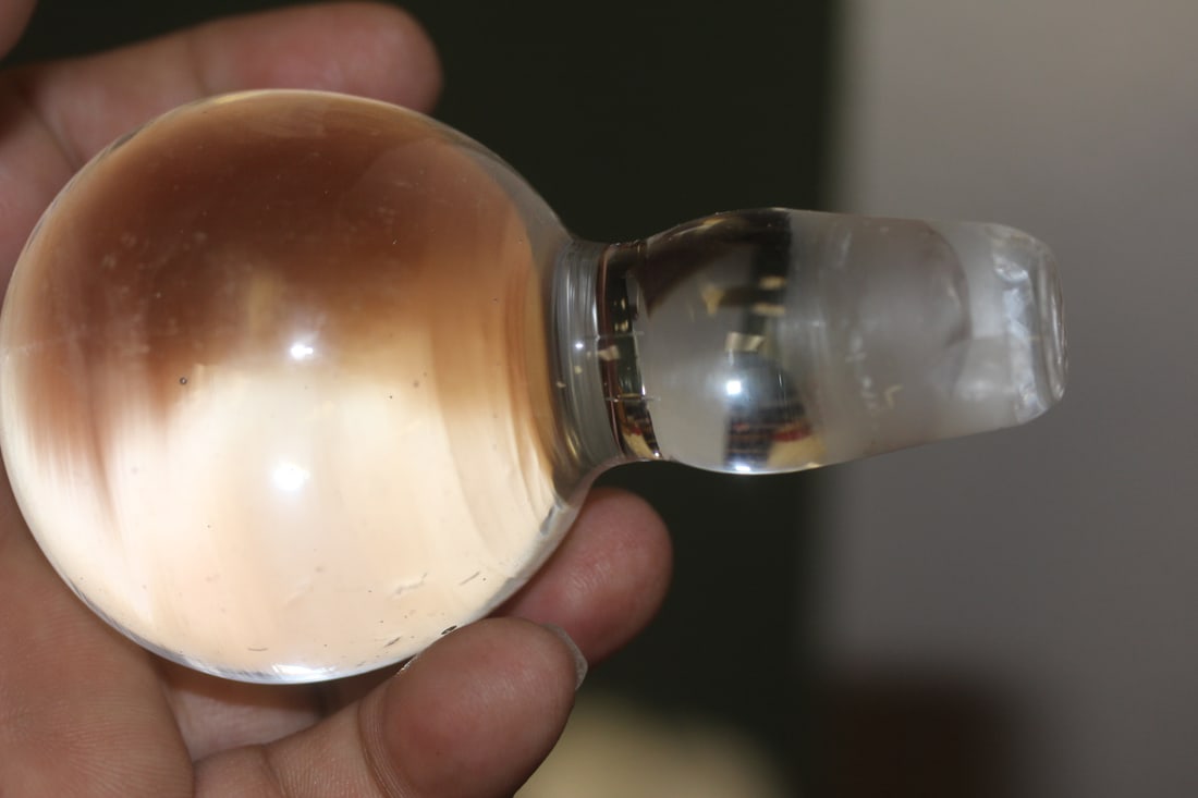 Ruby Red Cut Glass Decanter - 4