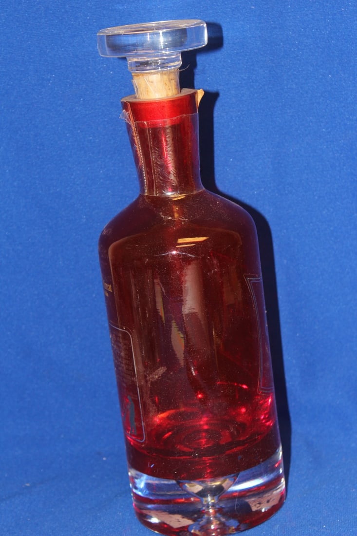 A Ruby Red Artglass Decanter - 4