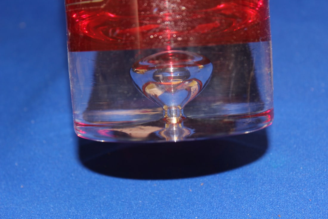 A Ruby Red Artglass Decanter - 7