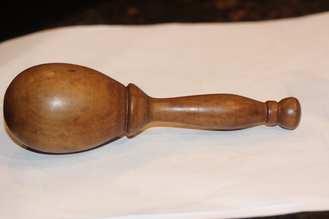 Antique Wooden Sock Darner: 6 3/4" long