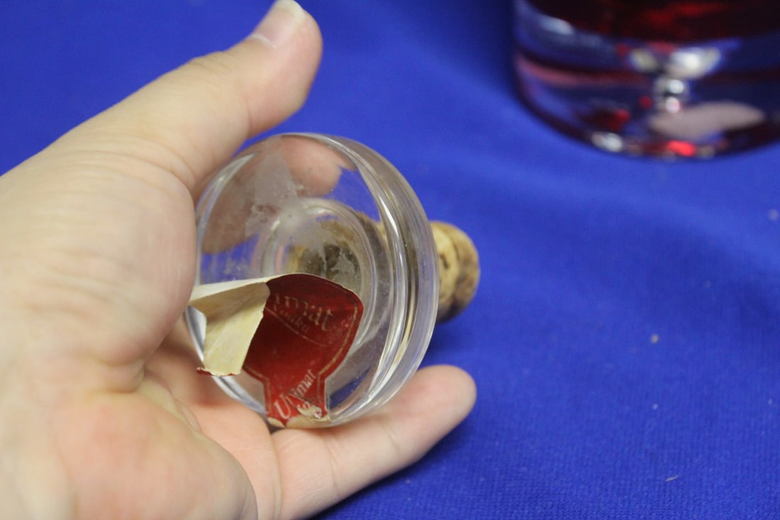 A Ruby Red Artglass Decanter - 3