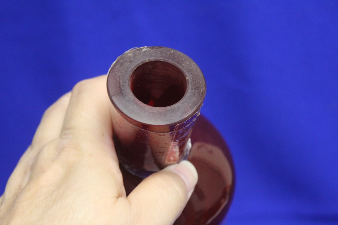 A Ruby Red Artglass Decanter - 4