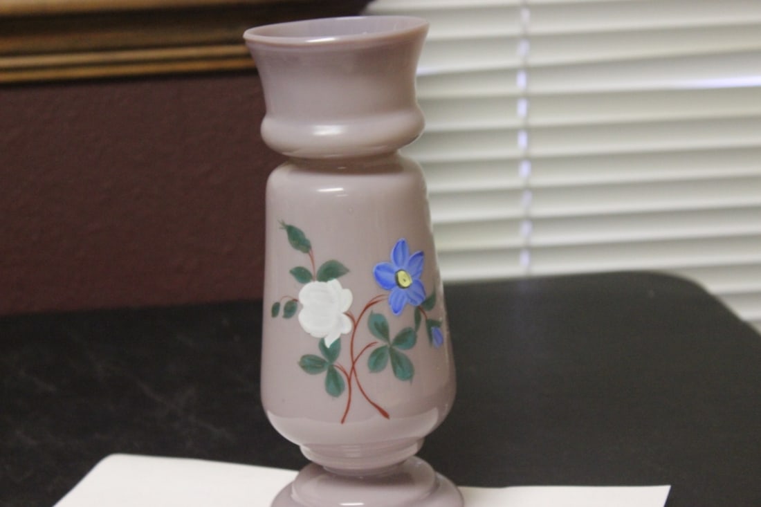 A Bristol Glass Vase: 9" tall
