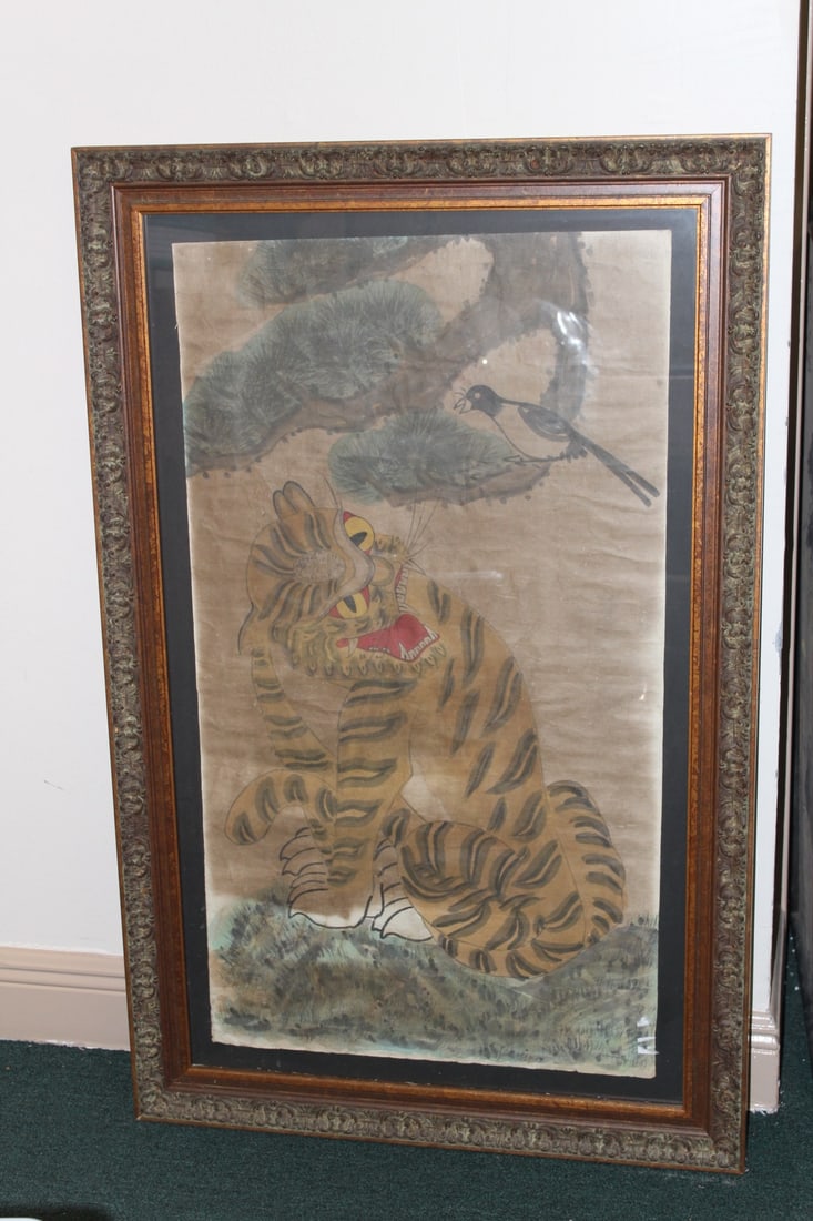 A Framed 19th Century Korean Watercolor (1 of 6)