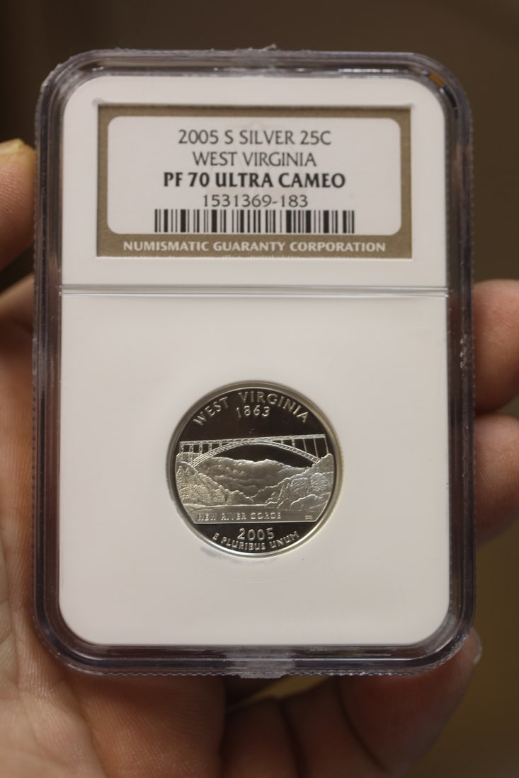 Ultra cameo silver quarter: NGC graded PF 70, highest graded