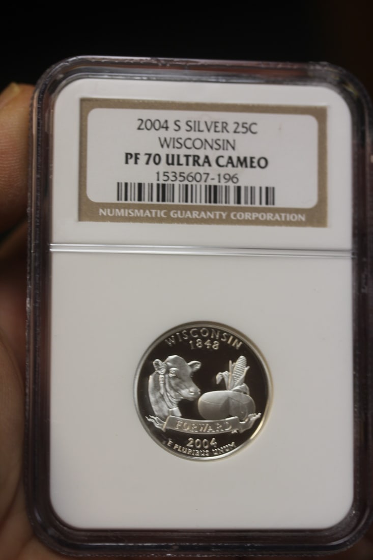 Ultra cameo silver quarter: NGC graded PF 70, highest graded