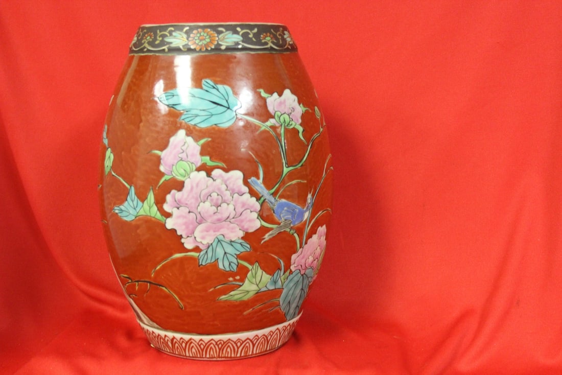 A Porcelain Vase - Japanese: Signed on the bottom - most likely Kutani - 9 3/4" tall