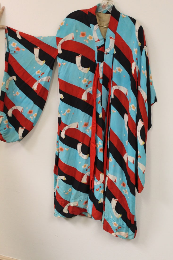 A Vintage Japanese Okimono: 47" long - worn, losses - as found