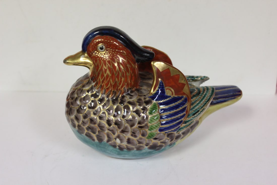 A Well Made Kutani Duck: Early 20th century - 6 1/2" long