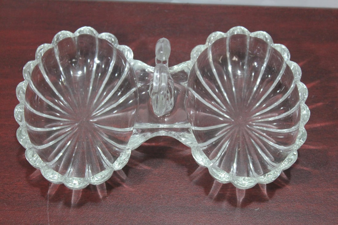 A Marked Conserve Bowl: marked "H" Heisey handle - 8" across