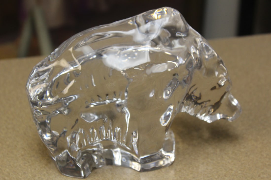 Signed Orrefors Bear - 3