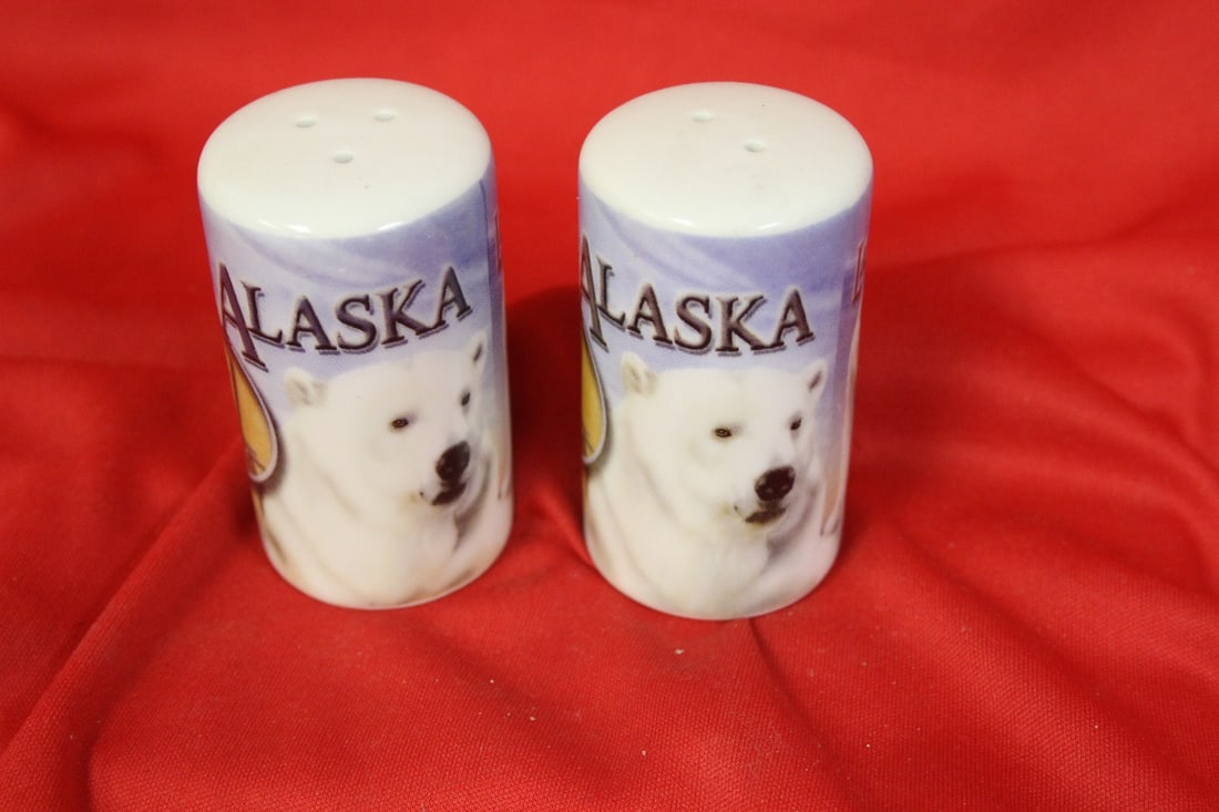 Set of Two Salt and Pepper Shakers: 2 7/8" tall