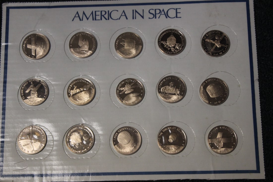 America in Space Bronze Proof Coins: set of 15