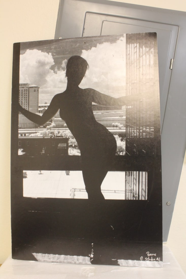 Black and White Photograph of a Nude: by Berns - unframed - overall= 21 5/8" x 14 1/2"