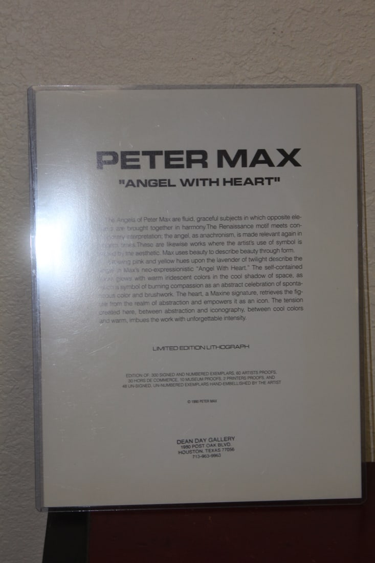 Signed Peter Max Lithograph - 4