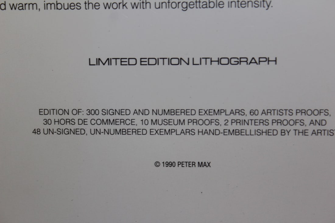 Signed Peter Max Lithograph - 5