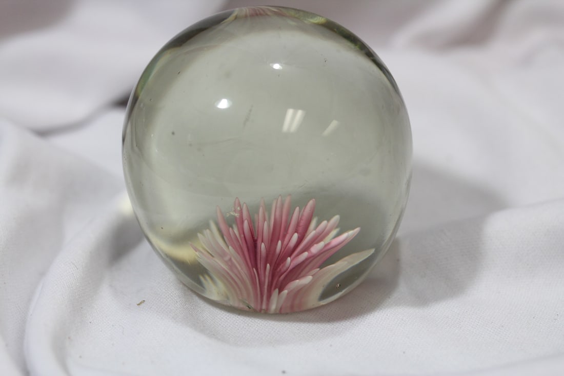 An Artglass Paperweight: 3" tall