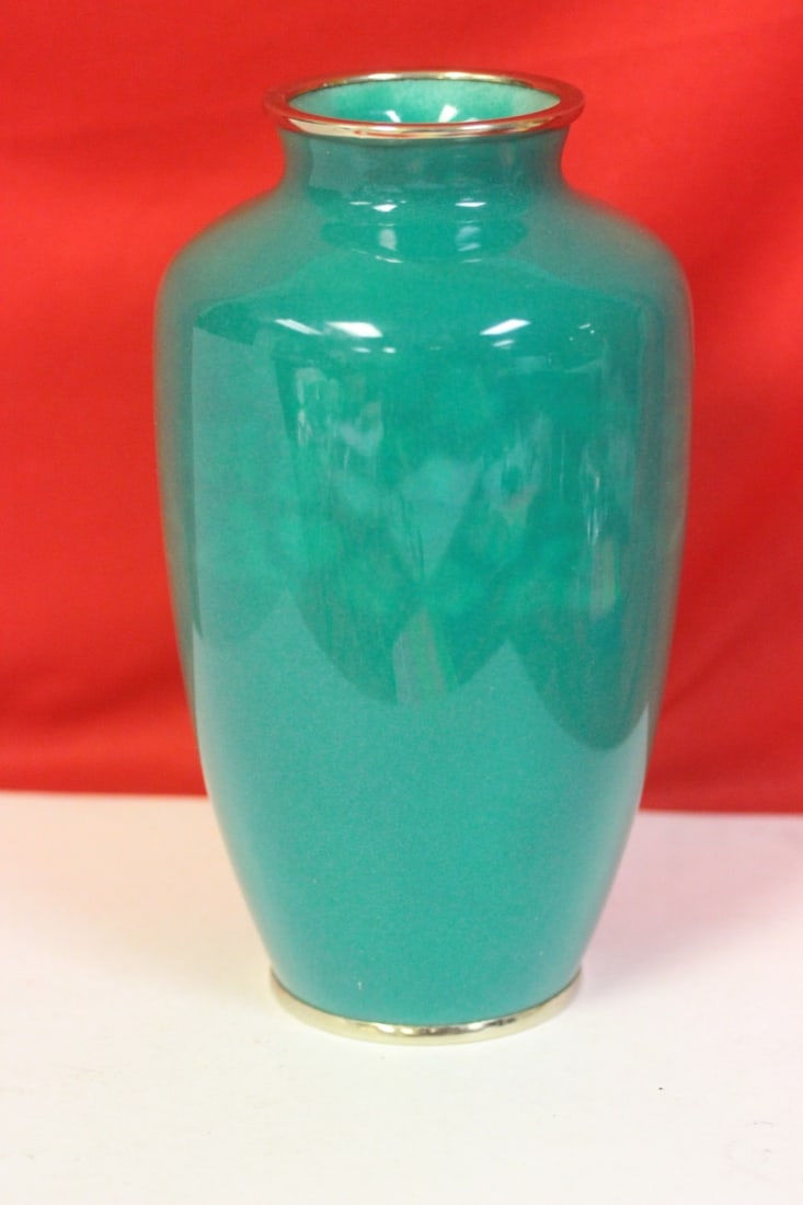 A Japanese Silverwire Cloisonne Vase: probably mid 20th century - well made - 7 3/8" tall