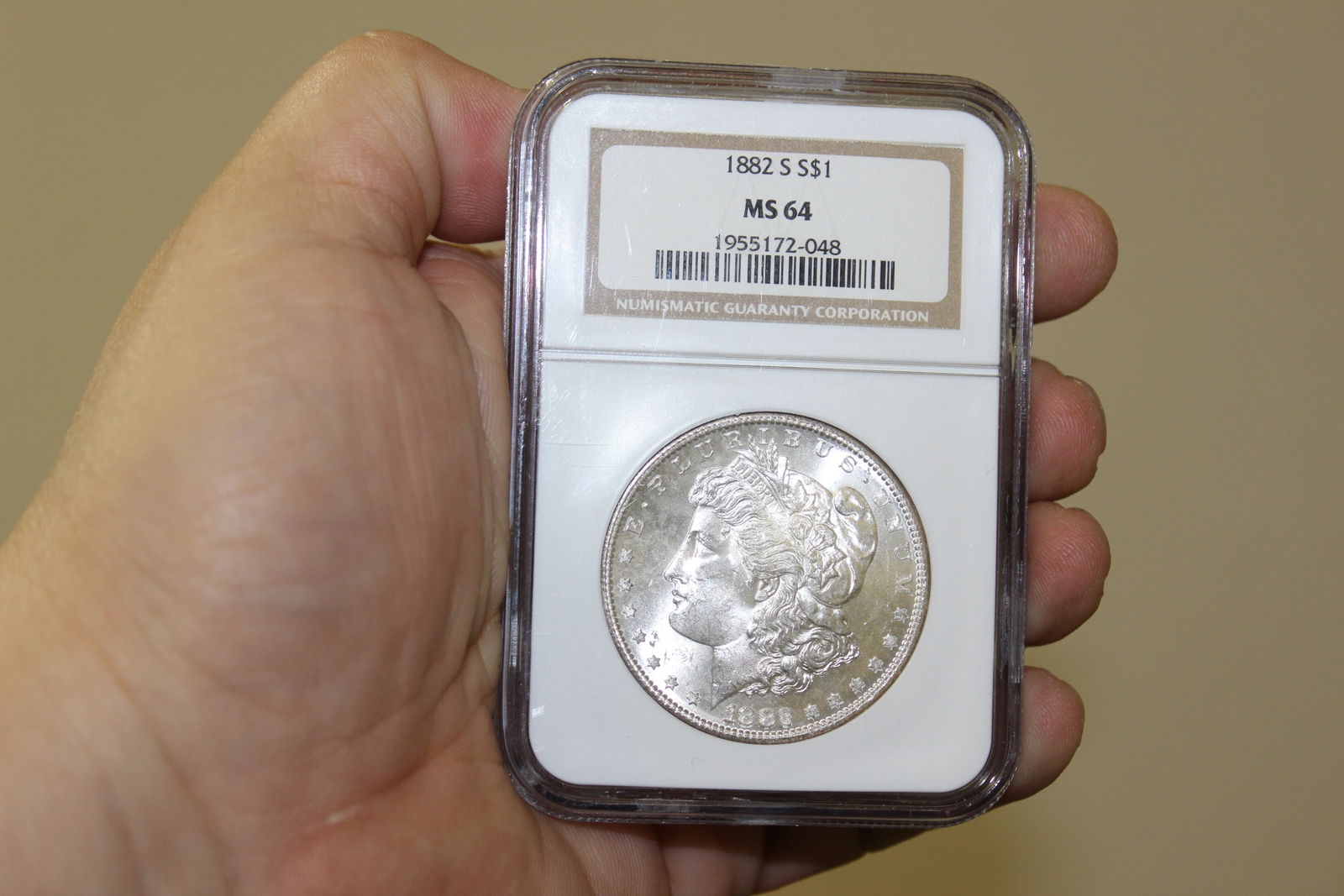 An NGC Graded 1882-S Morgan Silver Dollar: MS64