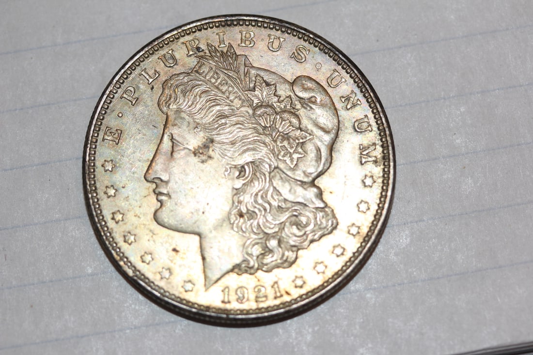 1921 Morgan Silver Dollar: as shown on photos