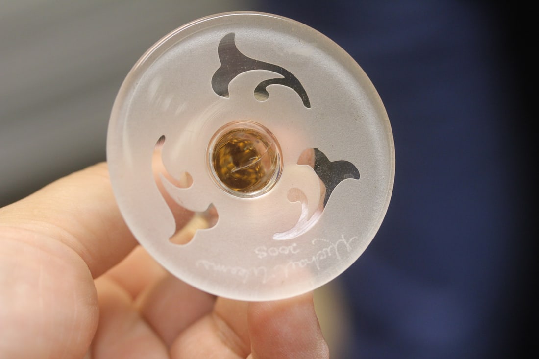 Unsigned Michael Weems Etched Goblet - 4