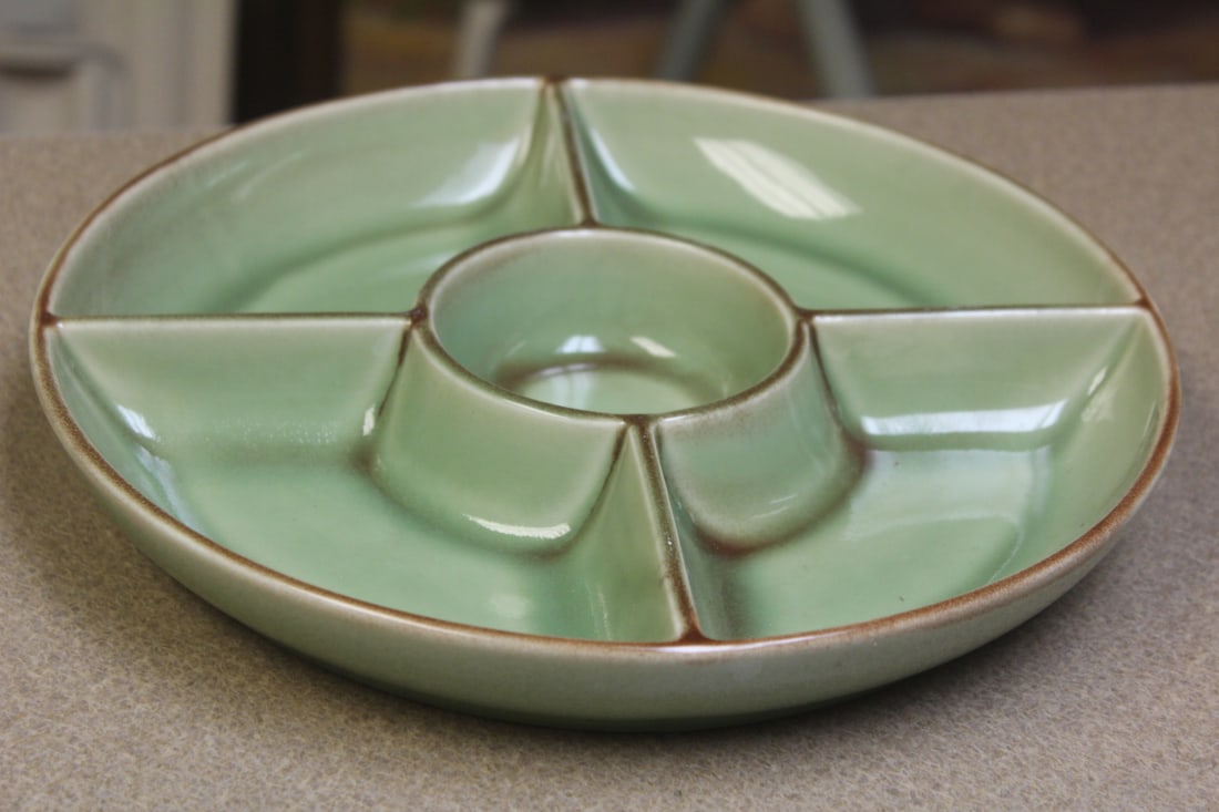 Divided Candy Tray: possible Fiesta - 10" in diameter