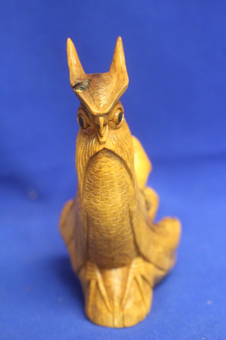 Root Wood Owl: 6 1/4" tall