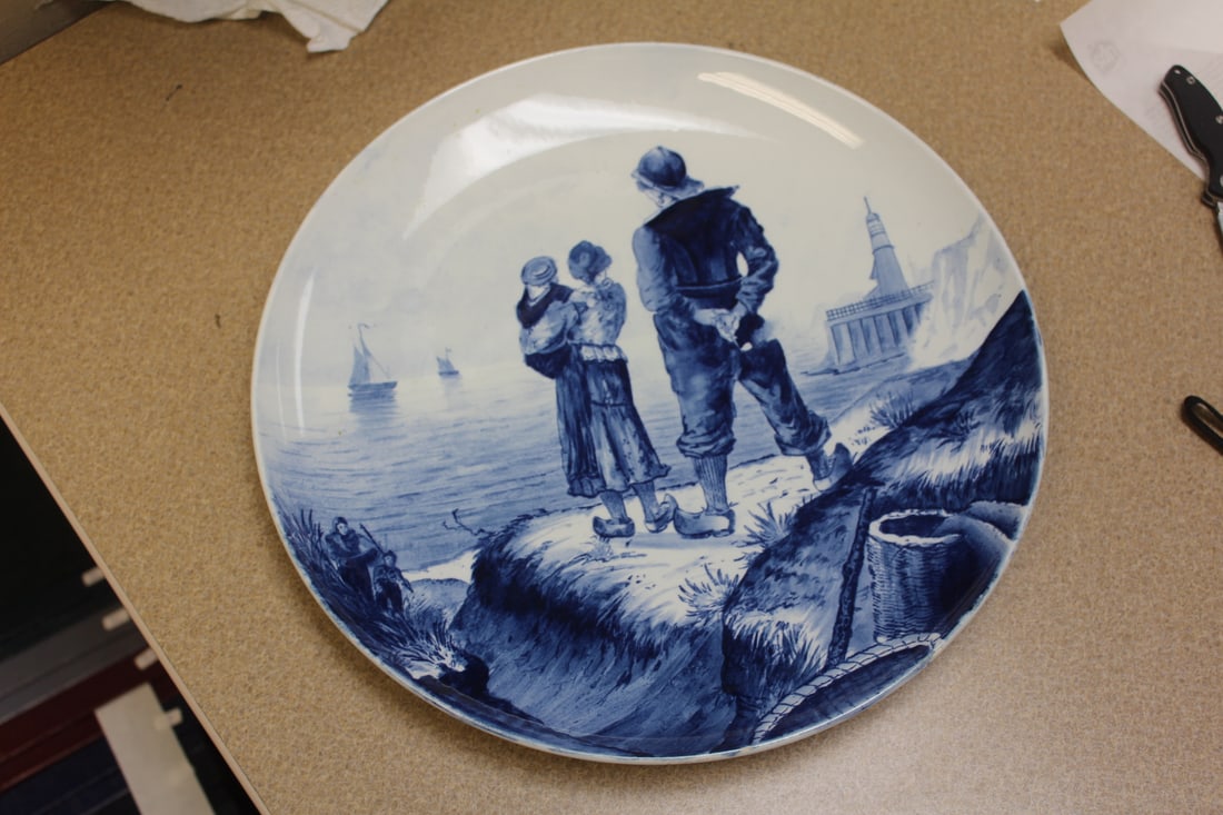 Delft Charger: 12 inches in diameter - most likely 19th century