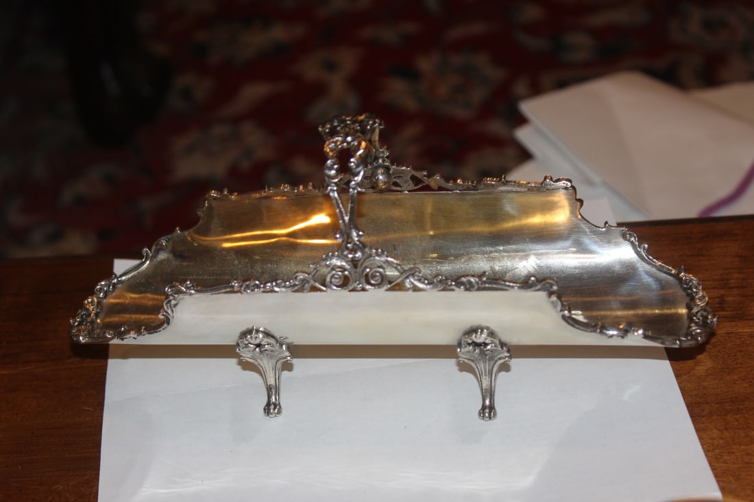 Beautiful 800 Silver Ornate Long Basket (1 of 7)