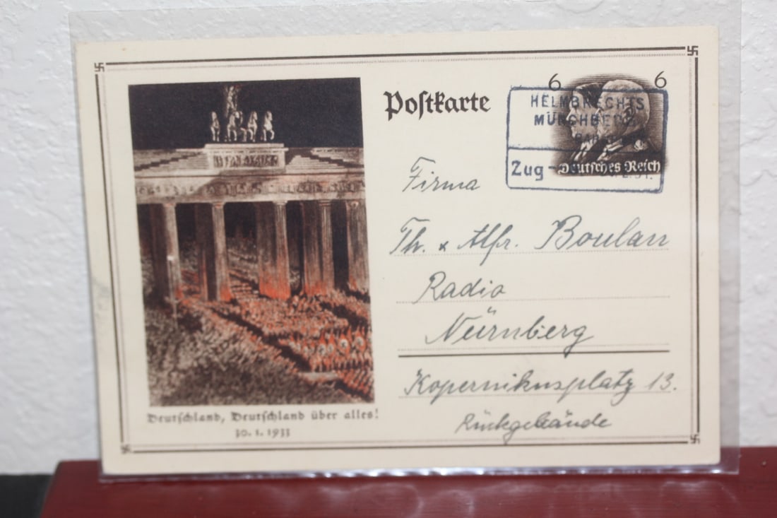 World War II Era German Post Card: 3rd Reich
