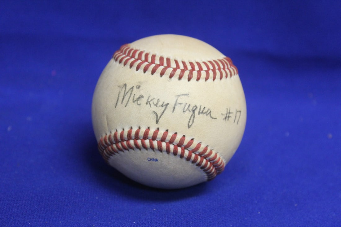 Signed Michkey Fuqua Baseball: possibly from college