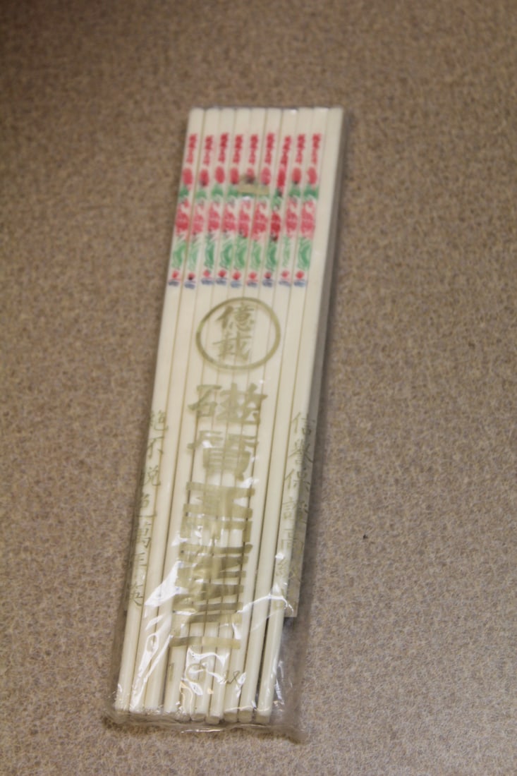 Ten Pairs of Vintage Chinese Chopsticks: as shown