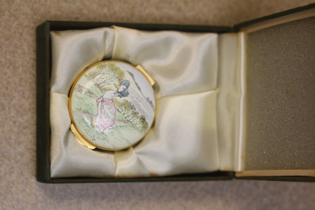Crummles Enamel Box: inside a fitted box