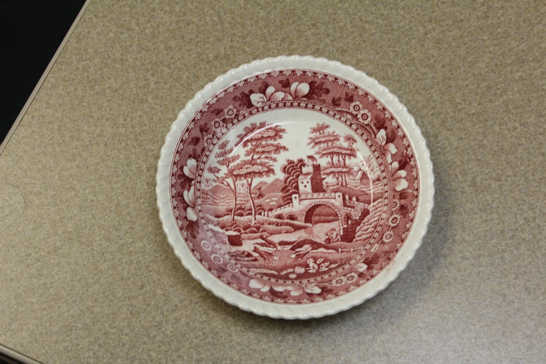England Spode Transferware Bowl (1 of 4)