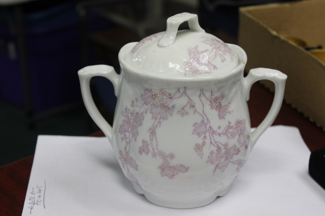 A Vintage/Antique Sugar Container: Most likely English - 6 3/4" tall