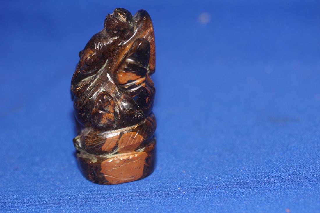 Tiger Eye Small Elephant Statue - 2